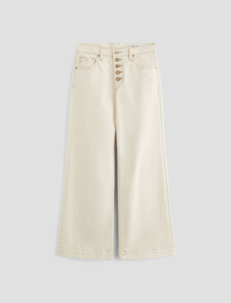 Women Saige Wide Leg Crop White Oat at AG Jeans Official Store