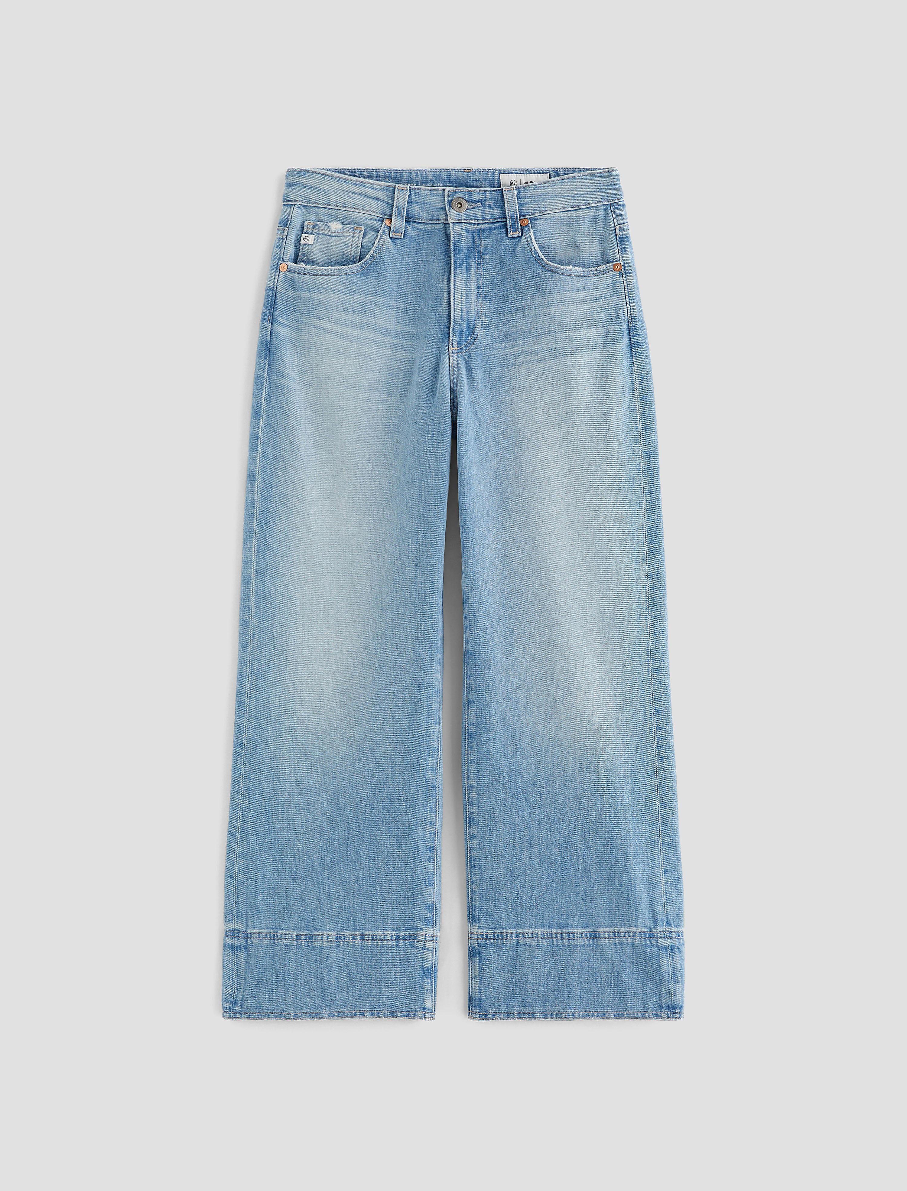 【Anyone more】Kancho Cut Denim Washing Wide Pants Vintage Washing Wide Leg Denim Pants CN14 - Korean Women's