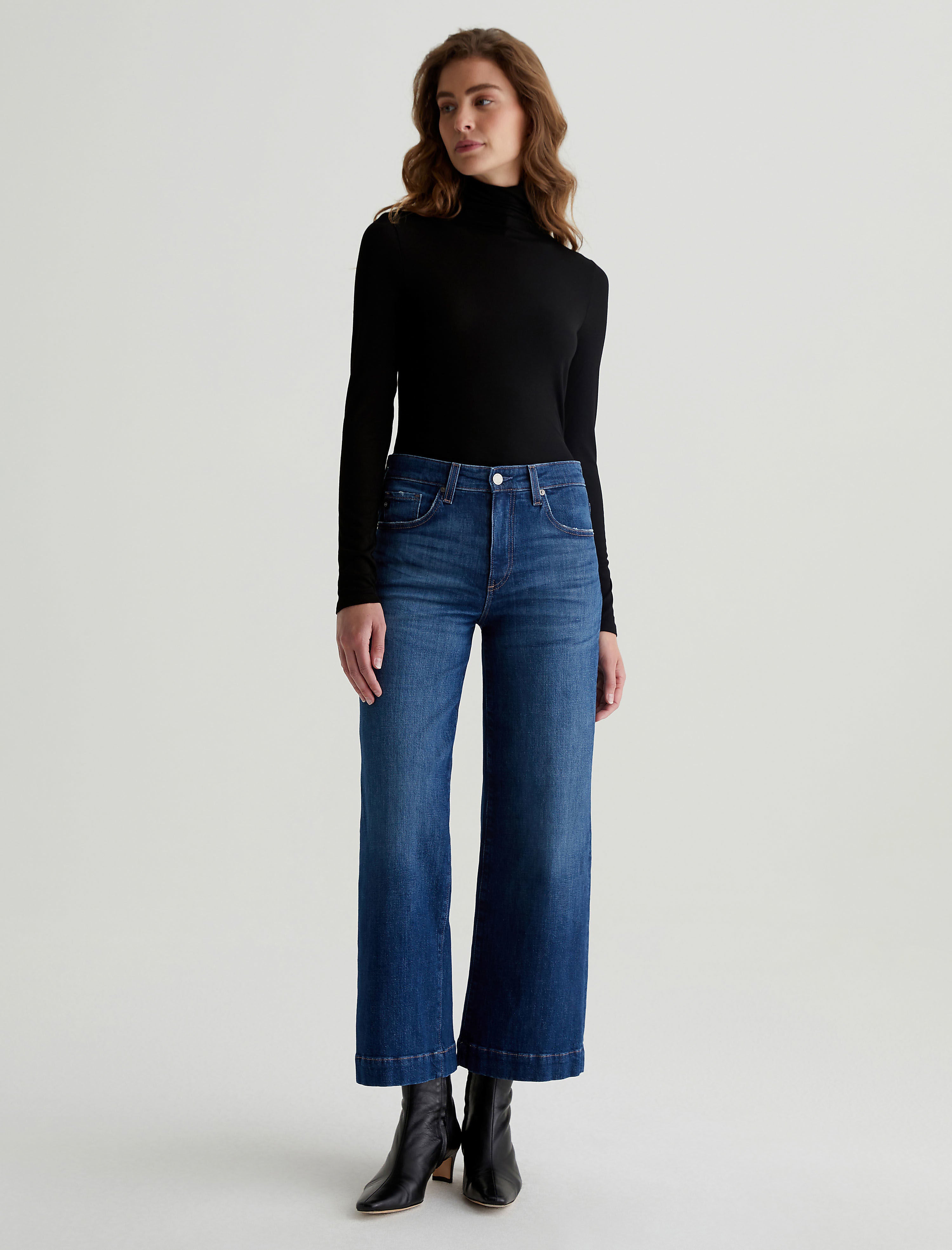 Women Saige Wide Leg Crop Mykonos at AG Jeans Official Store