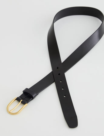 ZOE Roller belt / gold ×black Wide Georgia Belt in Black | Lizzie Fortunato