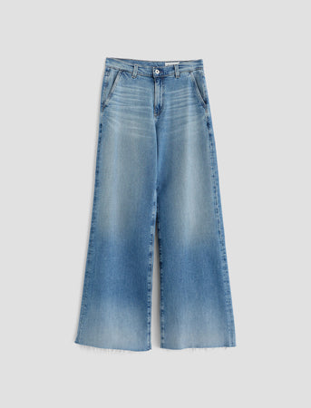 【2plan】Ravi Slab Brushed Denim Pants stella-low-slung-palazzo-