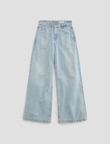 取寄) AGジーンズ レディース プリーツ ステラ ワイド レッグ